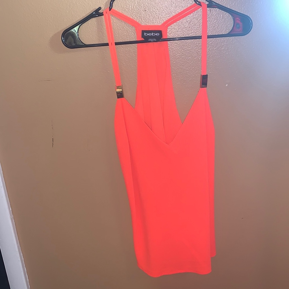 Bebe orange women’s blouse size Medium